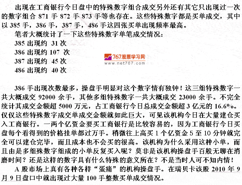 银行股神秘的盘口语言