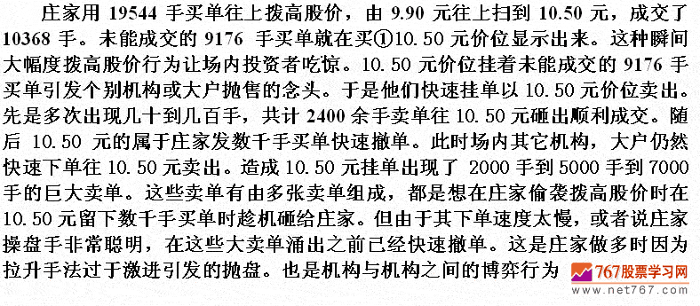 庄家与机构博弈行为