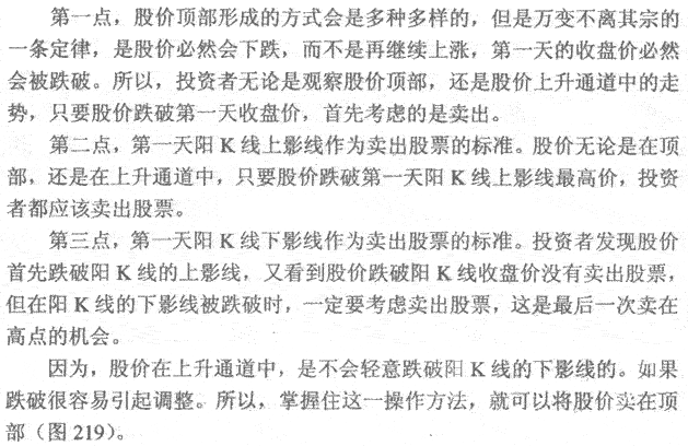 阴阳K线顶部操作要点