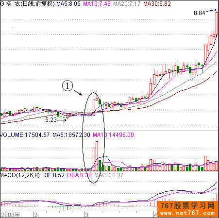 标志性底部放量启动