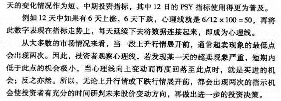 心理线PSY指标的原理