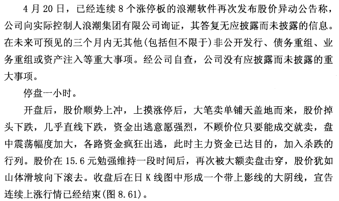 浪潮软件K线实战