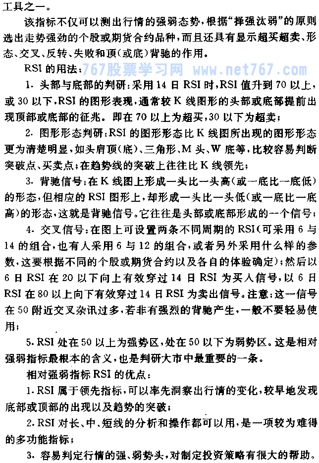 相对强弱指数 RSI