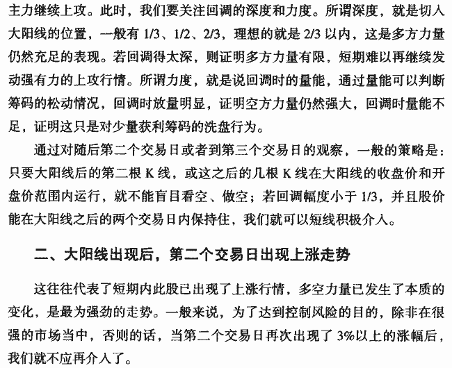 大阳线出现后如何短线操作