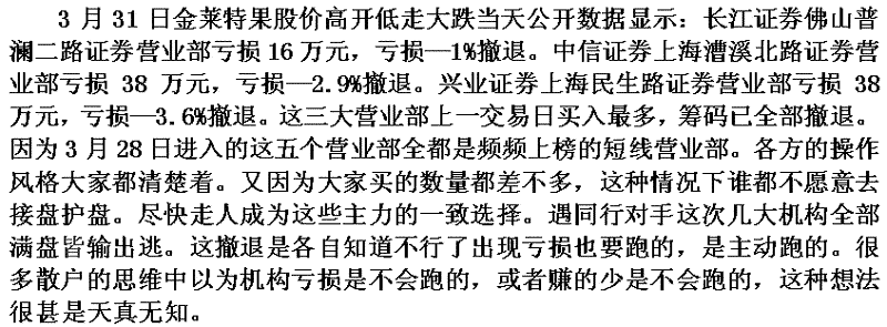 金莱特庄家操盘做涨停